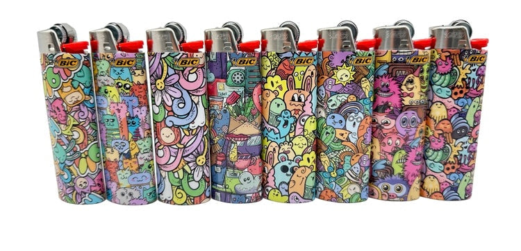 1 X Large Bic Lighter. Colours and designs selected randomly