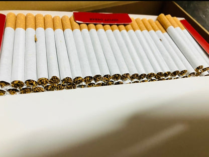 Filled Rollo King Size Red 25mm Filter. 100 In A Pack. 
Each Pack Has 100 Filled Tubes