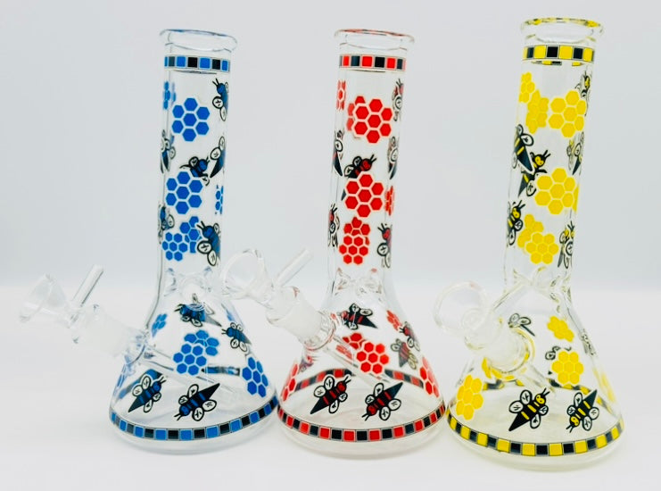 20cm Smoking Pipe, Bee &Honey Comb, Water Pourer Cp& Stem Included